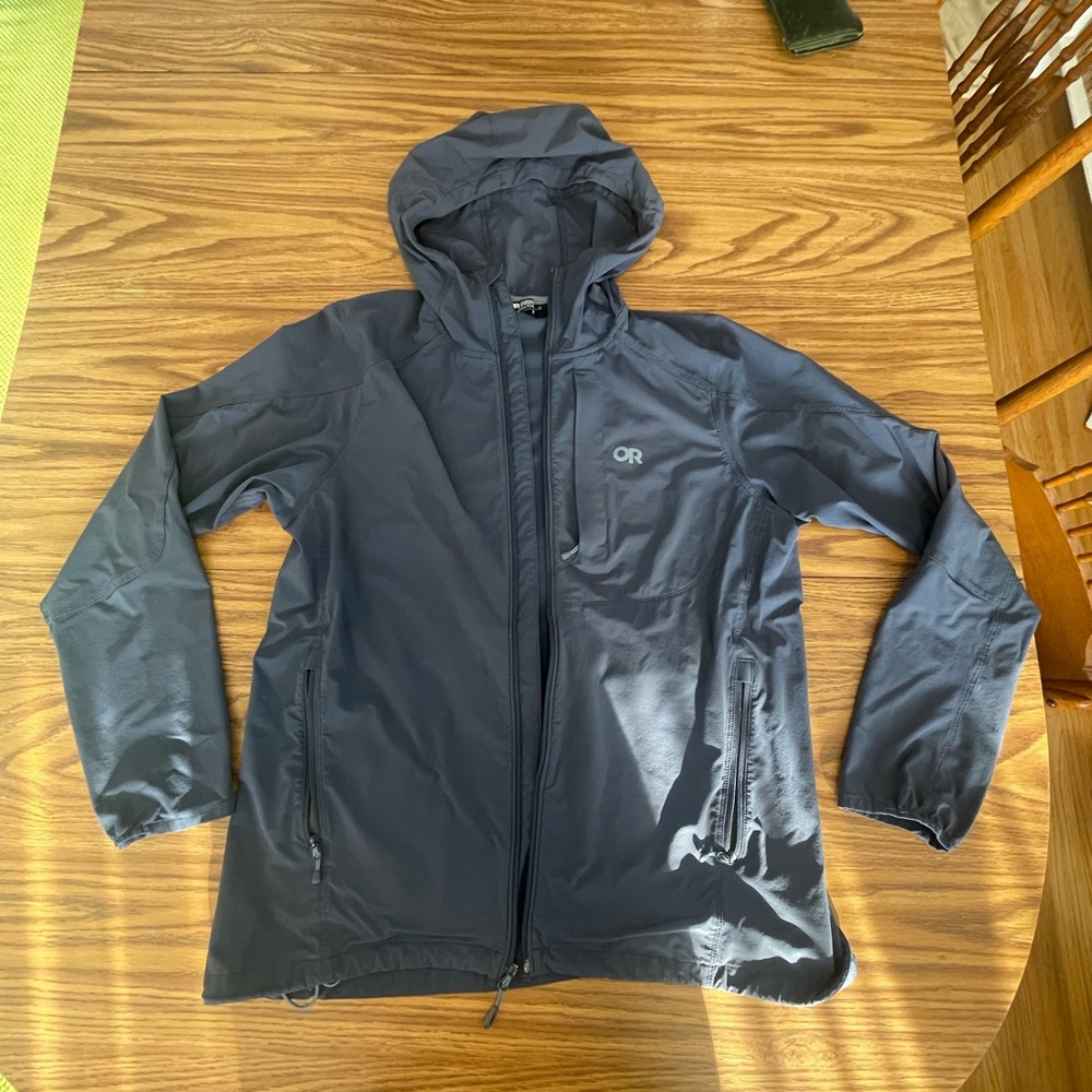 Outdoor Research Women’s Naval Blue Hooded Zip Jacket - Large